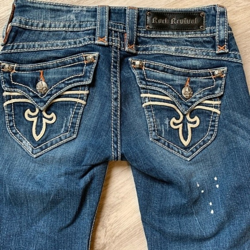 Rock Revival Kate Cropped Jeans, Size 27